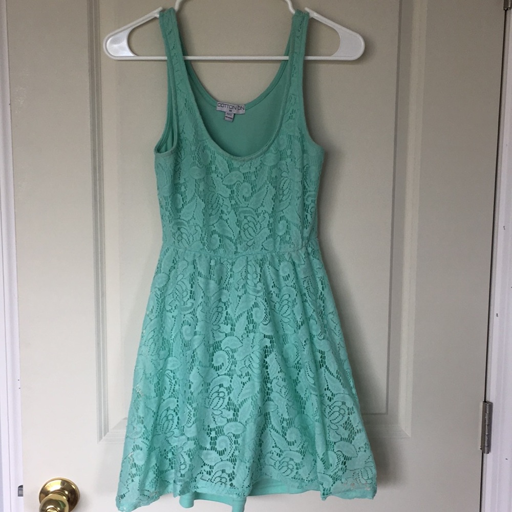 Mint lace dress
